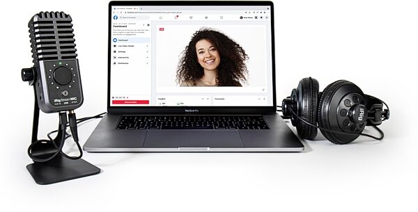 open zoom image for IK Multimedia iRig Stream Mic USB Microphone, New, Action Position Back