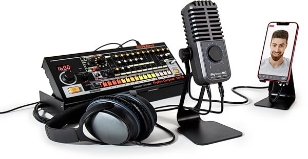 open zoom image for IK Multimedia iRig Stream Mic Pro USB Microphone, New, Action Position Back