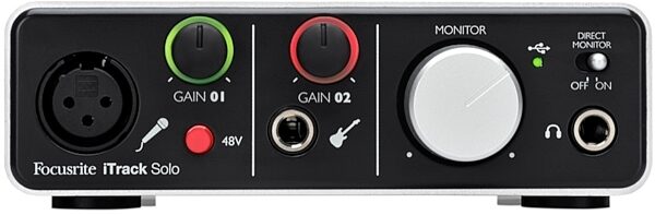 open zoom image for Focusrite iTrack Solo USB and iPad Audio Interface, Front