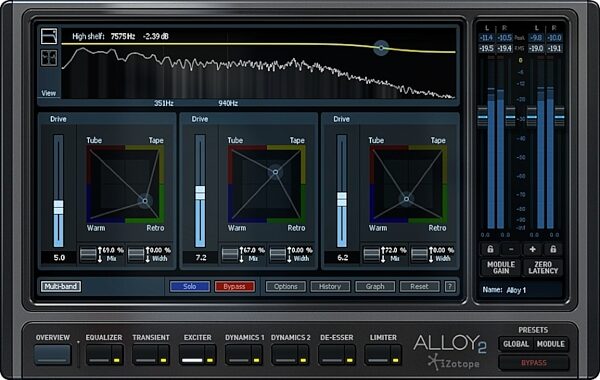 open zoom image for iZotope Alloy 2 Mixing Channel Software, Exciter