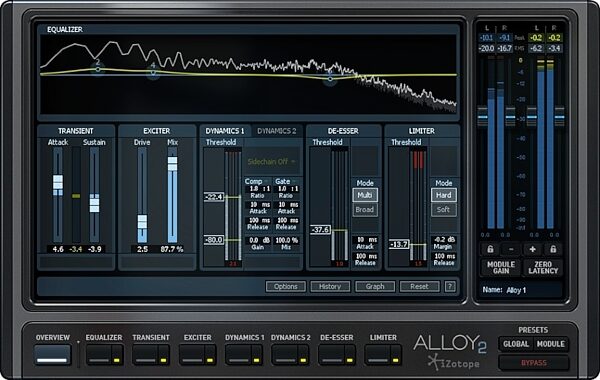 open zoom image for iZotope Alloy 2 Mixing Channel Software, Main