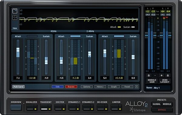 open zoom image for iZotope Alloy 2 Mixing Channel Software, Transient