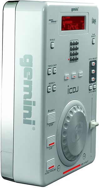 open zoom image for Gemini iCDJ Slot Loading Tabletop CD Player, Side View