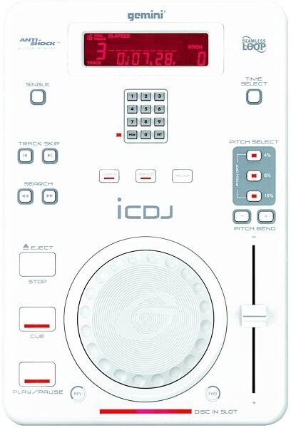 open zoom image for Gemini iCDJ Slot Loading Tabletop CD Player, Main