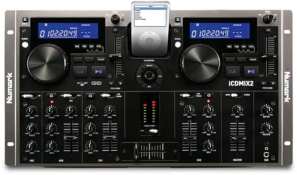 open zoom image for Numark iCDMIX2 Dual CD Performance System with Universal Dock, Top