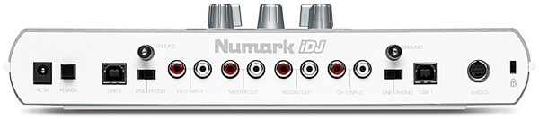 open zoom image for Numark iDJ iPod DJ Mixer, Rear