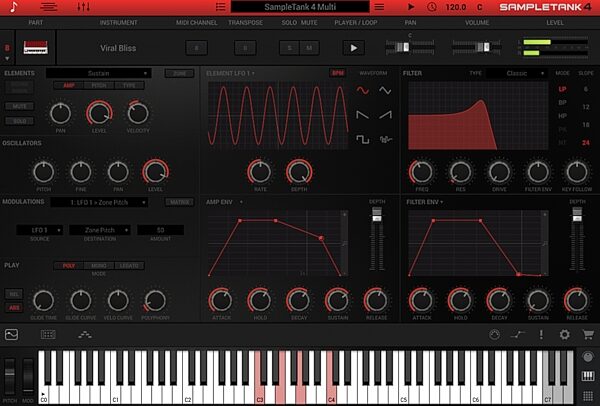 open zoom image for IK Multimedia SampleTank 4 Virtual Instrument Software, Digital Download, Action Position Back