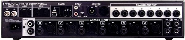 open zoom image for Phonic FireFly 808 Universal 18-Channel Audio Interface, Rear