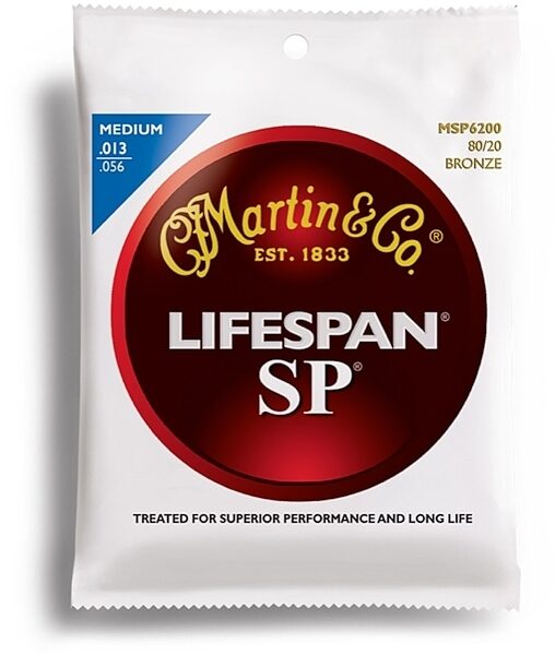 open zoom image for Martin SP Lifespan 80/20 Bronze Acoustic Guitar Strings, MSP6200