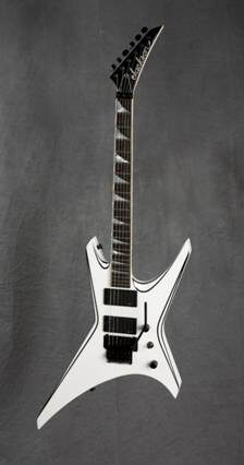open zoom image for Jackson USA WR1 Warrior Electric Guitar (with Case), White with Black Pinstripes