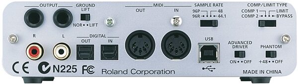 open zoom image for Edirol UA25EX USB 2.0 Stereo Audio Interface, Rear