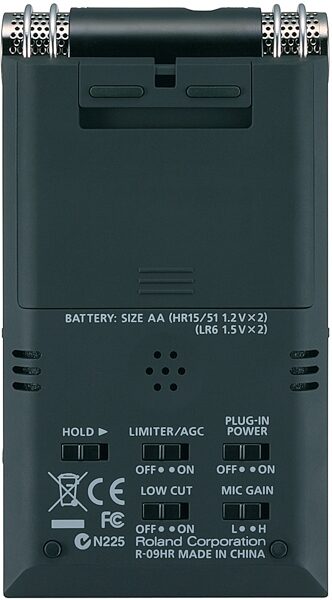 open zoom image for Edirol R09HR High Resolution Wave and MP3 Recorder, Back