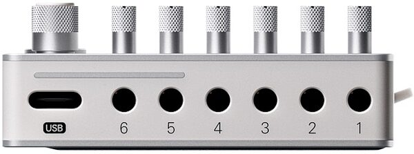 open zoom image for Teenage Engineering TX-6 6-Channel Portable Mixer, Aluminum, Detail Side