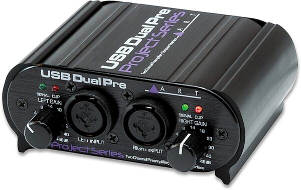 open zoom image for ART USB Dual Pre 2-Channel Microphone Preamp/Interface, New, Action Position Back