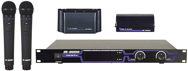 open zoom image for VocoPro IR-9000 Infrared Dual Handheld Wireless Microphone System, Main