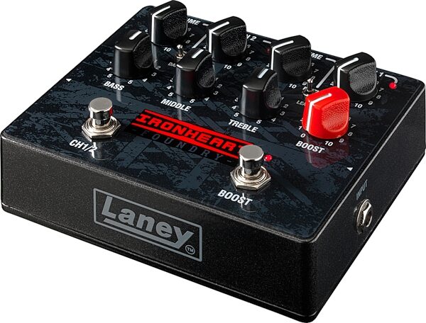 open zoom image for Laney Ironheart Loudpedal Twin Channel with Boost Guitar Amp Pedal (60 Watts), Open Box (Like New), Action Position Back