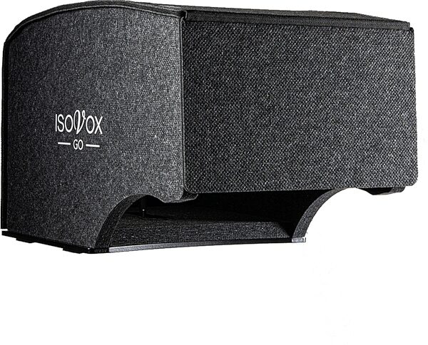 open zoom image for IsoVox GO Mobile Vocal Booth Studio Bundle, Black, Action Position Back