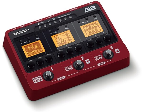 open zoom image for Zoom B3 Bass Multi-Effects Pedal, Angle