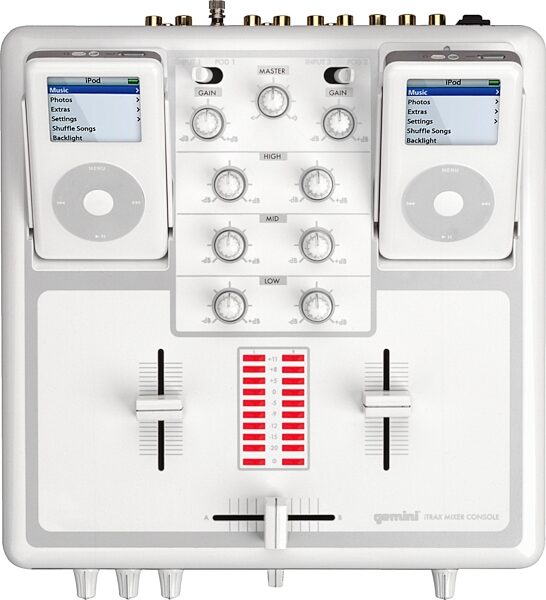 open zoom image for Gemini iTrax Dual iPod Mixing Station, Top