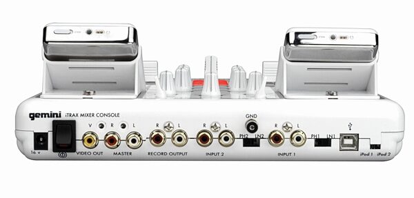 open zoom image for Gemini iTrax Dual iPod Mixing Station, Rear