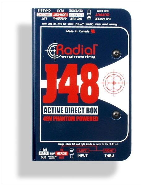 open zoom image for Radial J48 MK2 Active 48-Volt Phantom Power Direct Box, New, Main