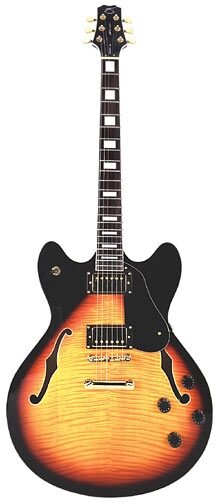 open zoom image for Peavey JF1 Semi-Hollowbody Archtop Electric Guitar, Sunburst