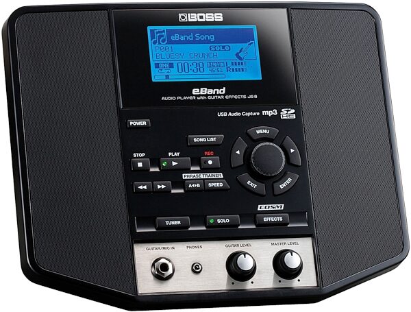 open zoom image for Boss JS-8 eBand Audio Player with Guitar Effects, Front 1