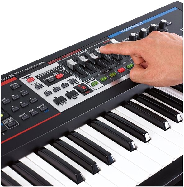 open zoom image for Roland JUNO-Gi 61-Key Mobile Synthesizer with Digital Recorder, In Use - Faders