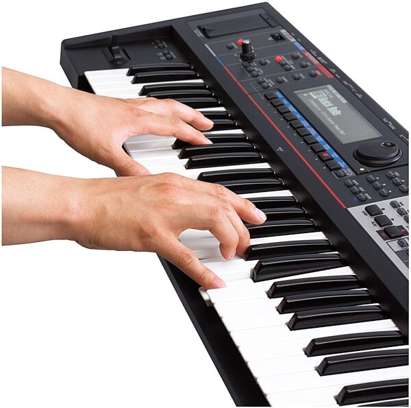 open zoom image for Roland JUNO-Gi 61-Key Mobile Synthesizer with Digital Recorder, In Use - Keyboard