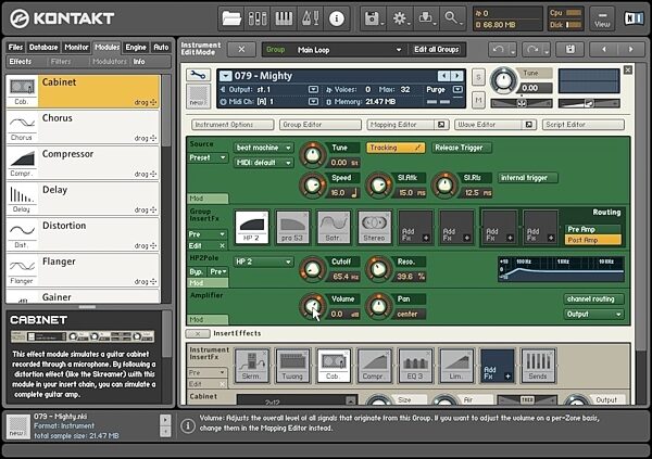 open zoom image for Native Instruments Kontakt (Macintosh and Windows), Modules