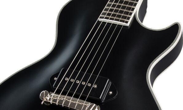 open zoom image for Epiphone LTD Jared James Nichols "Old Glory" Les Paul Custom Electric Guitar (with Gig Bag), Action Position Back