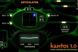 open zoom image for Antares Kantos Audio Controlled Synthesizer (Macintosh and Windows), Articulator
