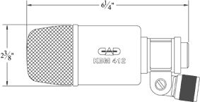 open zoom image for CAD Audio KBM412 Low Frequency Large Cardioid Microphone, Dimensions