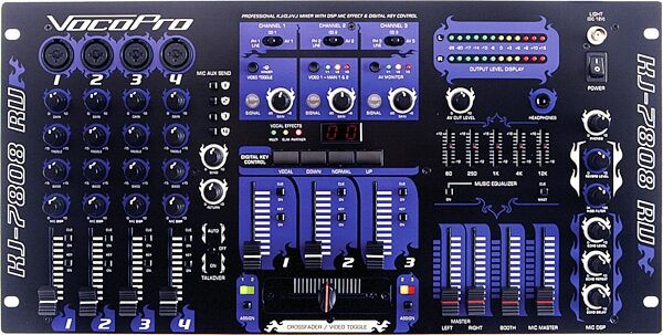 open zoom image for VocoPro KJ-7808RV Professional KJ/DJ/VJ Mixer, Open Box (Like New), Main