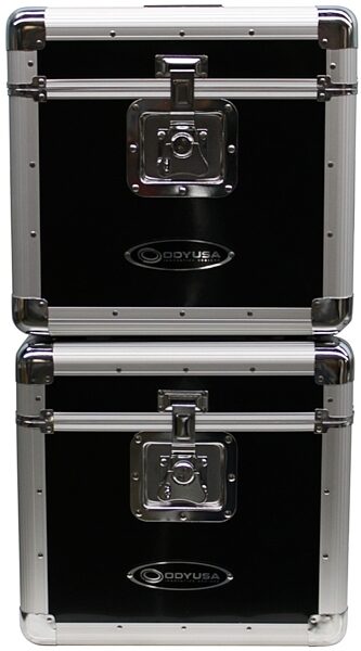 open zoom image for Odyssey KLP2 Stacking Record Case for 70 12" Vinyl Records, Black, Stacked
