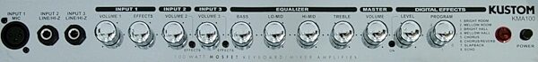 open zoom image for Kustom KMA100X Mixer Combo Amplifier (100 Watts, 1x15 in.), Control Panel Detail