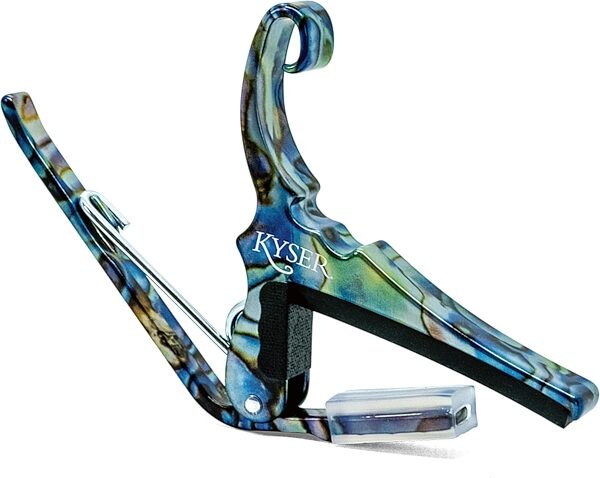 open zoom image for Kyser Quick-Change Acoustic Guitar Capo, Abalone, Action Position Back