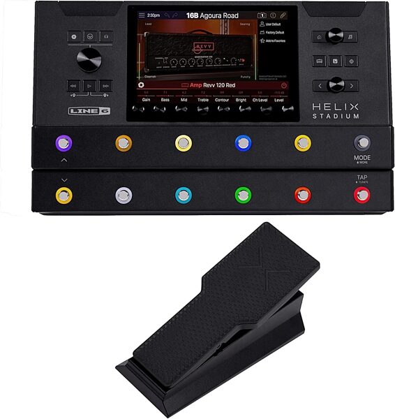 open zoom image for Line 6 Helix Stadium Floor Multi-Effects Processor Pedal, With EX-2 Expression Pedal, Main