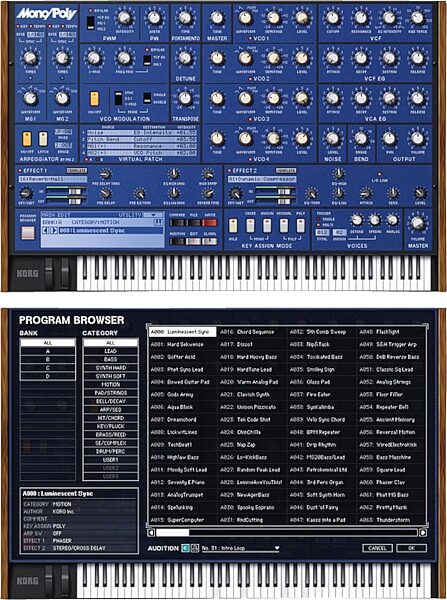 open zoom image for Korg KLCAE Legacy Collection Analog Edition Software (Macintosh and Windows), Main
