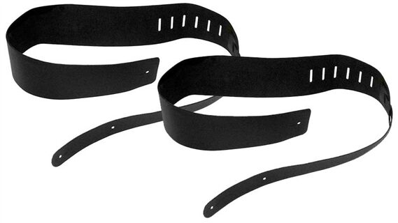 open zoom image for Perri's Leathers 3.5" Leather Guitar Strap, Black Two Pack