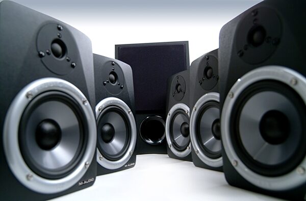 open zoom image for MAudio LX4 Speaker System with Powered Subwoofer, Group View
