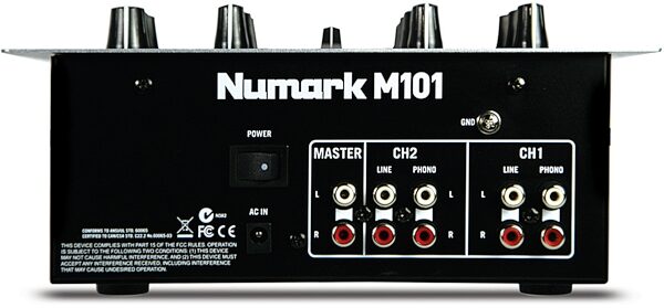 open zoom image for Numark M101 DJ Mixer (2-Channel), Rear
