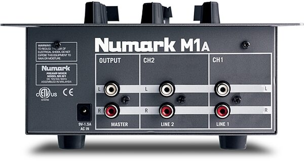 open zoom image for Numark CD DJ in a Box Package, Mixer Rear