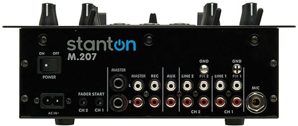 open zoom image for Stanton M.207 2-Channel DJ Mixer with Effects, Back