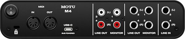 open zoom image for MOTU M4 USB Audio Interface, New, Action Position Back