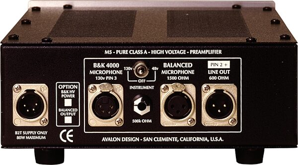 open zoom image for Avalon M5 Pure Class A Half Rack Preamplifier, Rear