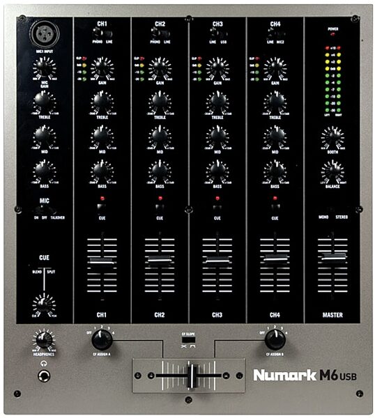 open zoom image for Numark M6USB 4-Channel DJ Mixer with USB, Main