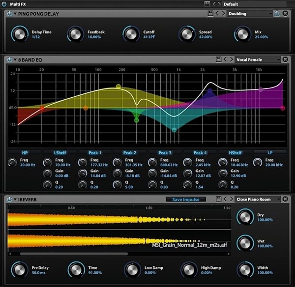 open zoom image for MOTU MachFive Universal Sampler Plug-In (Mac), Screenshot FX Rack View