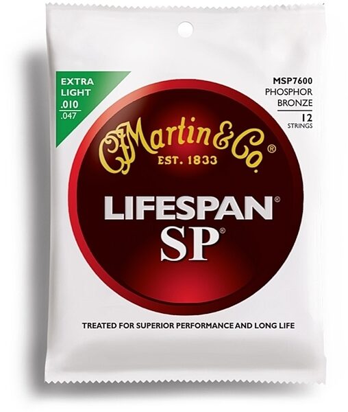 open zoom image for Martin SP Lifespan Phosphor Bronze Acoustic Guitar Strings (12-String), MSP7600