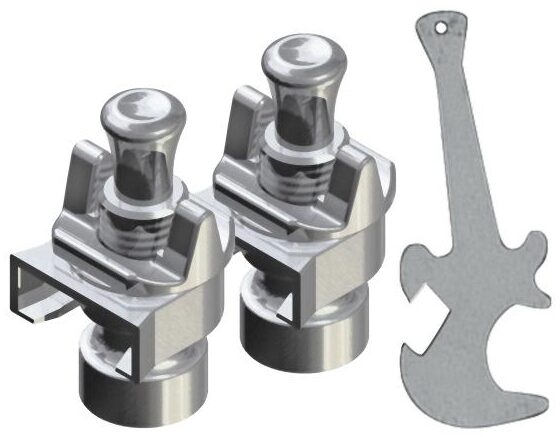 open zoom image for Hennessey NSL8200 Guitar Strap Locks, Chrome